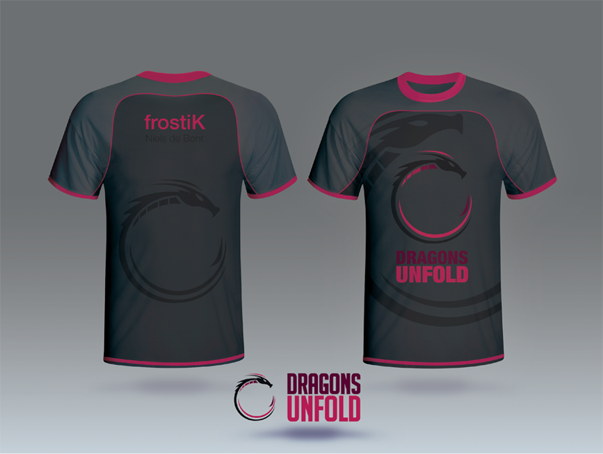 dragonsunfold t-shirt huisstijl